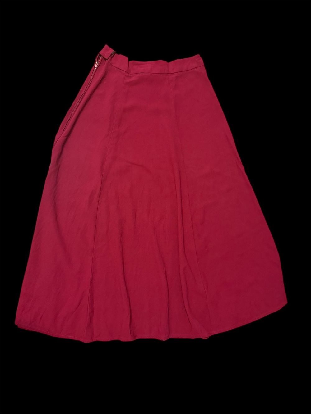Women's silk  Burgundy Red A-Line Skirt size S in great condition